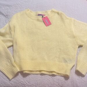 Edikted Soft Yellow Crew Neck Sweater